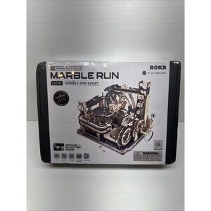 ROKR Marble Run Spaceport LGC01 3D Wooden Puzzle Kit 472pcs Plywood/Metal 14+